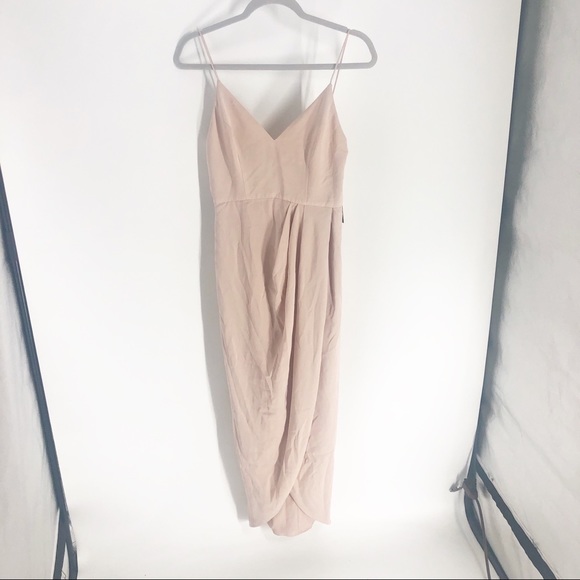 Shona Joy NWT Cocktail Draped Maxi Dress Pink Ballet 4 - Picture 6 of 9